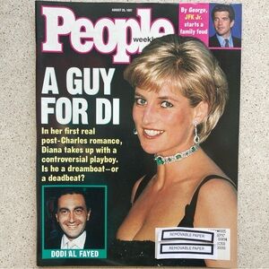 People Magazine August 25 1997 Princess Diana DODI AL FAYED Address Label Attach